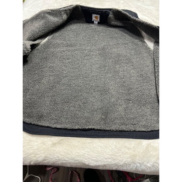 Carhartt Black Sherpa-Lined Vest Heavy-Duty Workwear mens size 2XL - Picture 6 of 6